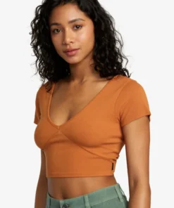 Top Rvca Smitten Top Terracotta