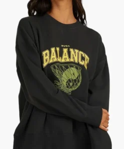 Sudadera RVCA Hoops Crew Pirate black