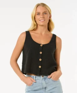 Top Rip Curl Classic Surf Tank Washed Black