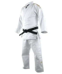 Kimono de Judo Adidas J690 Quest – 690 g/m² Blanc Bandes Couleur