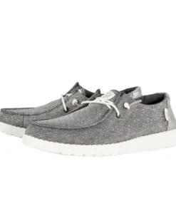 Zapatillas Hey Dude Wendy Metallic Sparkle Charcoal