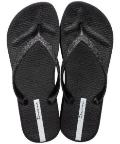 Sandalias Ipanema Mesh Chic Plat Blac/Glitter Black