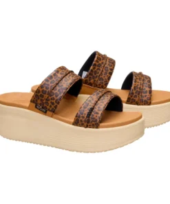 Sandalias Hey Dude Austin Slide Classic Tan Leopard