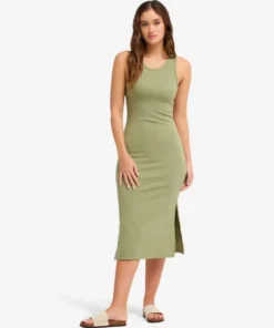 Vestido Roxy Good Keepsake Olive Green