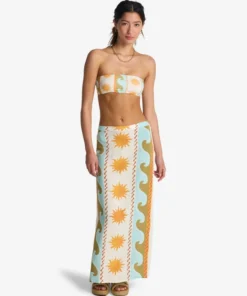 Falda Billabong Tides Call Midi Salt Crystal