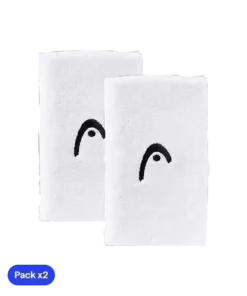 Muñequeras Largas Head Blanco (Pack x2)