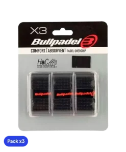 Overgrips Bullpadel GB1201 Comfort/Absorbent Negro (Pack x3)