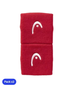 Muñequeras Cortas Head Rojo (Pack x2)