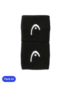 Muñequeras Cortas Head Negro (Pack x2)