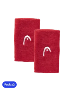 Muñequeras Largas Head Rojo (Pack x2)