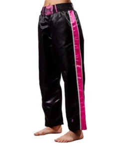 Pantalon full contact Metal Boxe noir/fuchsia – Kick boxing femme
