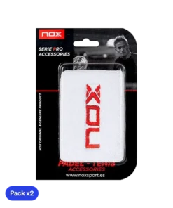 Muñequeras Nox Blanco/Rojo (Pack x2)