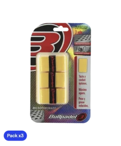Overgrips Bullpadel GB1201 Comfort/Absorbent Amarillo (Pack x3)