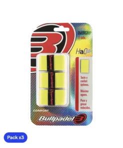 Overgrips Bullpadel GB1200 Comfort Amarillo Fluor (Pack x3)