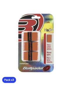 Overgrips Bullpadel GB1200 Comfort Naranja Flúor (Pack x3)