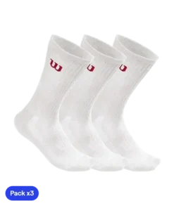 Calcetines Wilson Crew Socks (x3) Blancos