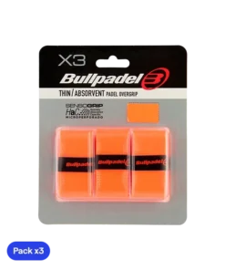 Overgrips Bullpadel GB1705 Thin/Absorbent Naranja Fluor (Pack x3)