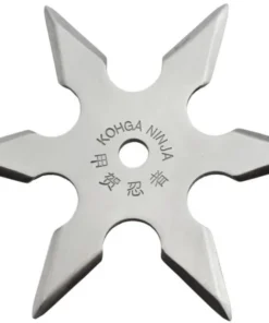 Etoile de jet, Shuriken 6 branches acier 420 – Argent