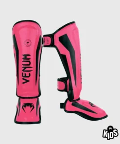 Protège-Tibias Enfant Venum Elite – Rose fluo (Neo)