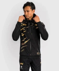 Sweatshirt à Capuche UFC Fusion by Venum Authentic Fight Night Champion Noir/Or