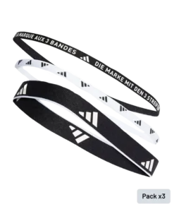 Cintas de Pelo Adidas Negro/Blanco (x3)