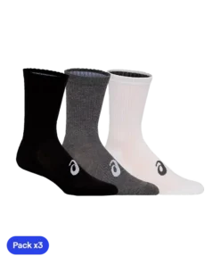 Calcetines Asics Crew (Pack x 3) Blanco / Negro / Gris
