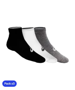 Calcetines Asics Quarter Blanco/Negro/Gris (Pack x3)