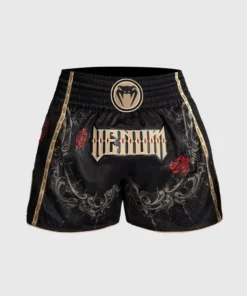 Short de Muay Thai Venum Santa Muerte 5.0 – Noir Profond/Or