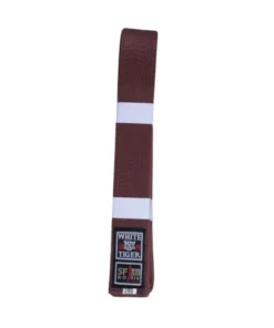 Ceinture de Judo Noris White Tiger piquée Marron