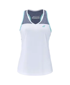 Camiseta Babolat Play Tank Top Mujer Blanco/Gris