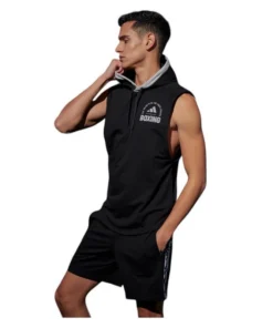 Sweat capuche sans manches adidas Boxing Noir/Gris