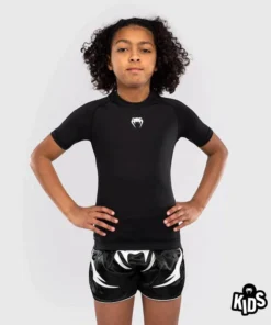 Rashguard Manches Courtes Venum Contender Kids – Noir