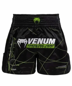 Short de Muay Thaï Venum Training Camp 4.0 – Noir/Vert Néon