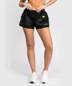 Short de Combat Femme Venum Training Camp 4.0 – Noir/Vert Fluo
