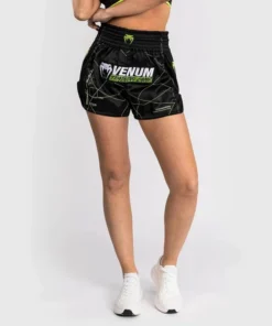 Short de Muay Thaï Femme Venum Training Camp 4.0 – Noir/Vert Fluo