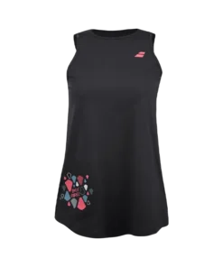 Camiseta Babolat Padel Tank Mujer Negro