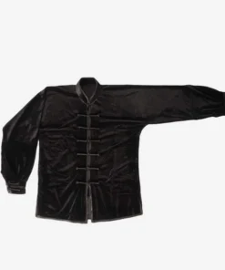 Veste de Tai Chi Qïng FUJIMAE en velour – Noir