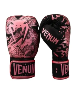 Gants de boxe Venum Dragon’s Flight – Noir/Rose Métallisé