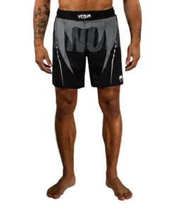 Fightshorts Venum Adrenaline – Noir/Argent/Gris