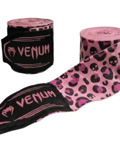 Bandes de boxe Venum Skull – Protection poignets et phalanges Rose