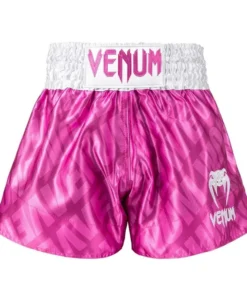 Shorts Muay Thaï Venum Contender XT – Rose Candy & Blanc