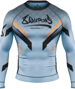 Rashguard Manches Longues – 8 WEAPONS – Shift – Gris Glacé/Orange