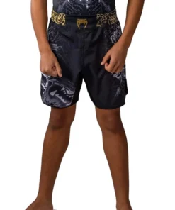 Fightshort enfant Venum Wolf Atak – Noir/Gris 10 ans