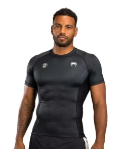 Rashguard manches courtes Venum x Roger Gracie Academy – Noir