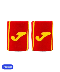 Muñequeras Joma Game Cortas Rojo/Amarillo Pack x2