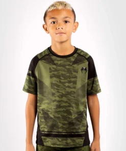 T-shirt Dry Tech Pour Enfants Venum Trooper Kaki/Noir