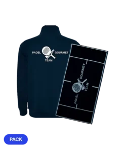 Pack Padel Team Gourmet: Sudadera Algodón Azul Marino + Toalla