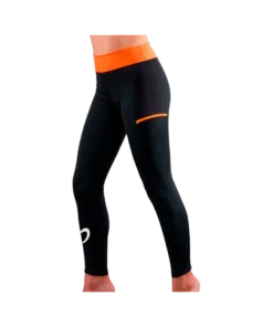 Mallas Endless Cross Pocket Negro Junior Naranja
