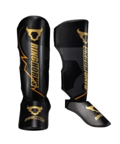 Protège tibias+pieds RingHorns Charger X Venum – Noir/Or