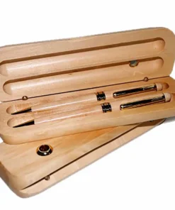 SET BOLÍGRAFOS MADERA NATURAL 2715